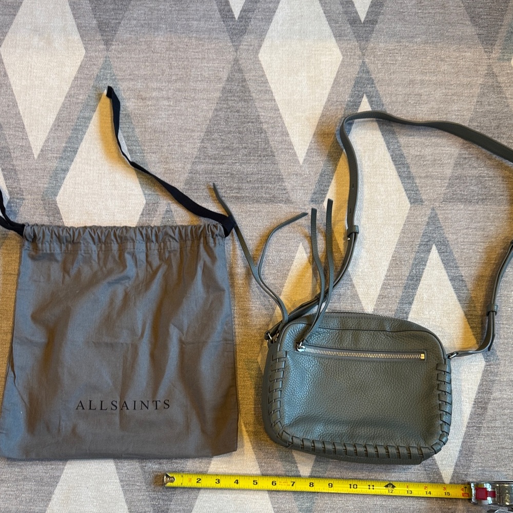 All Saints Gray Crossbody Bag